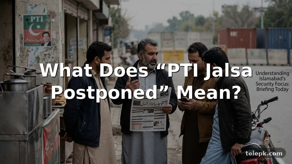 PTI Jalsa Postponed Explained