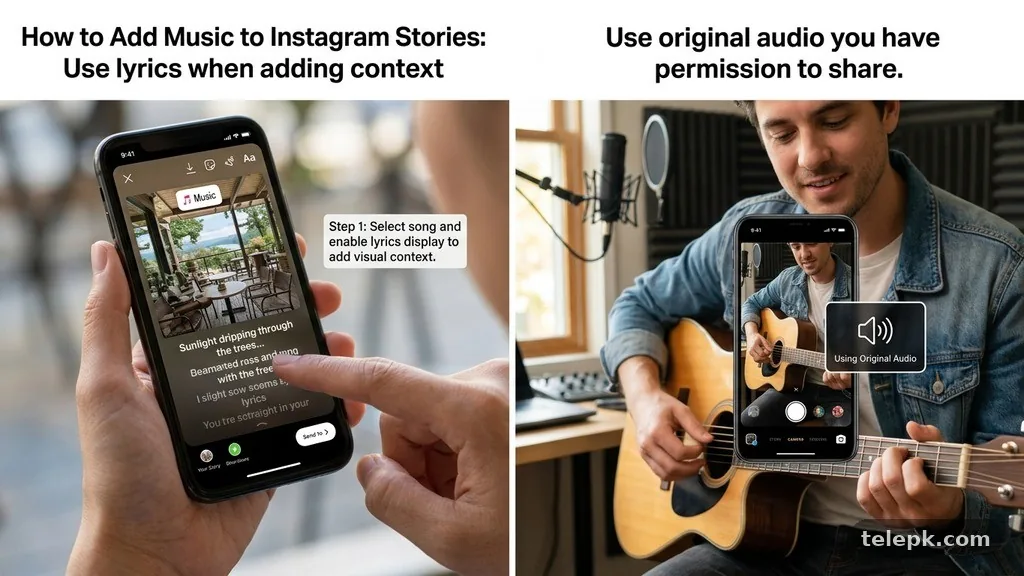 Use original audio you have permission to share - How to Add Music to Instagram Stories