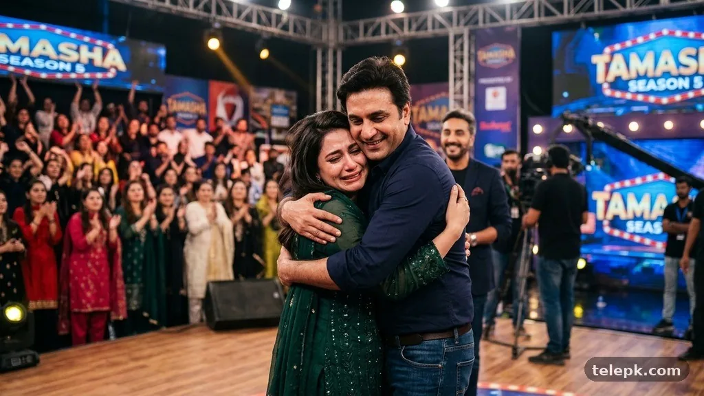 Why producers include these moments - Rabia Javed Sheikh’s Emotional Reunion with Husband in Tamasha Season 5